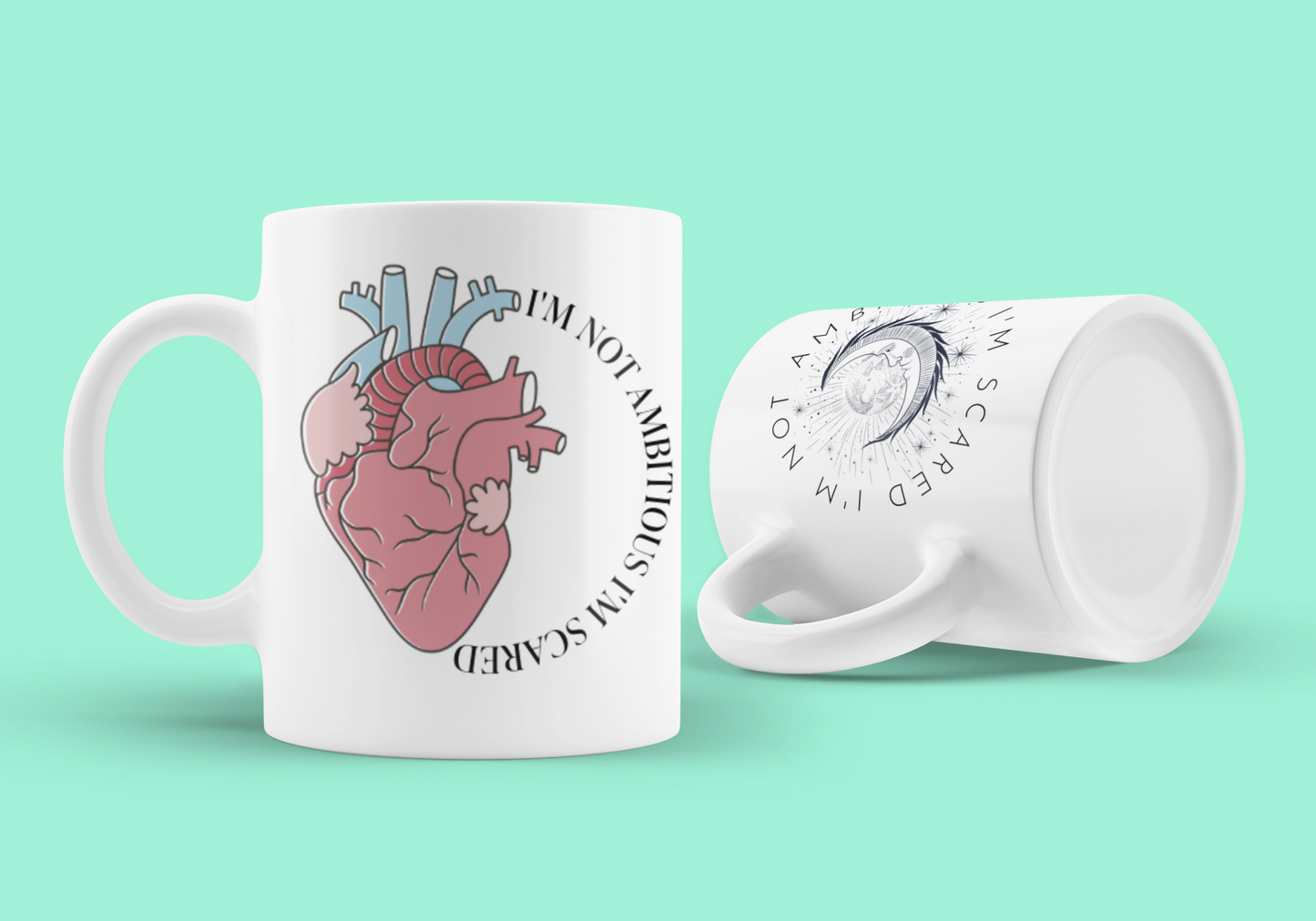 Not Ambitious Heart Coffee Mug