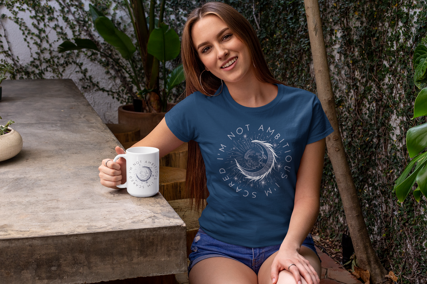 The Consequence of Girlhood Shirt and mug (moon quote) Bundle