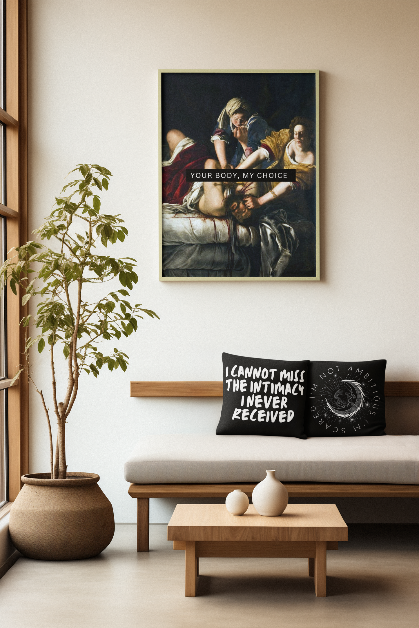 Judith x Holofernes Your Body, My Choice Protest Canvas